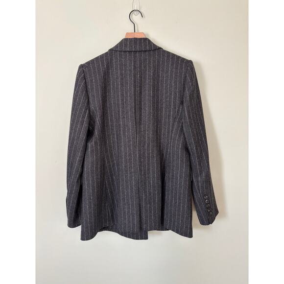 Veronica Beard Ellette Wool Blend Jacket, Size 10, Pinstripe Blazer - Picture 8 of 11